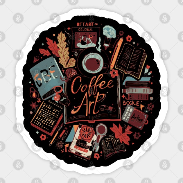Study Desk Essentials Coffee & Books Sticker by SR8891